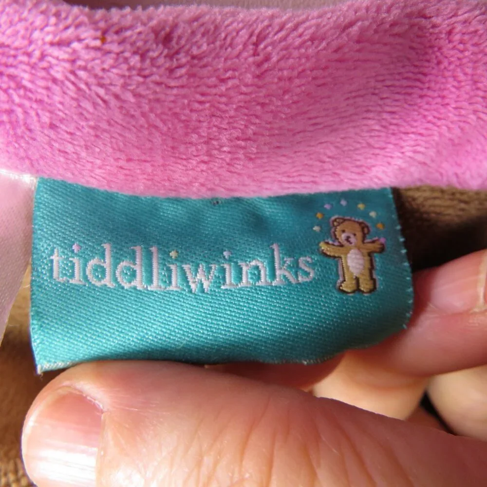Baby Girl Monkey Blankie Lovey (same fabric front & back) 13x13